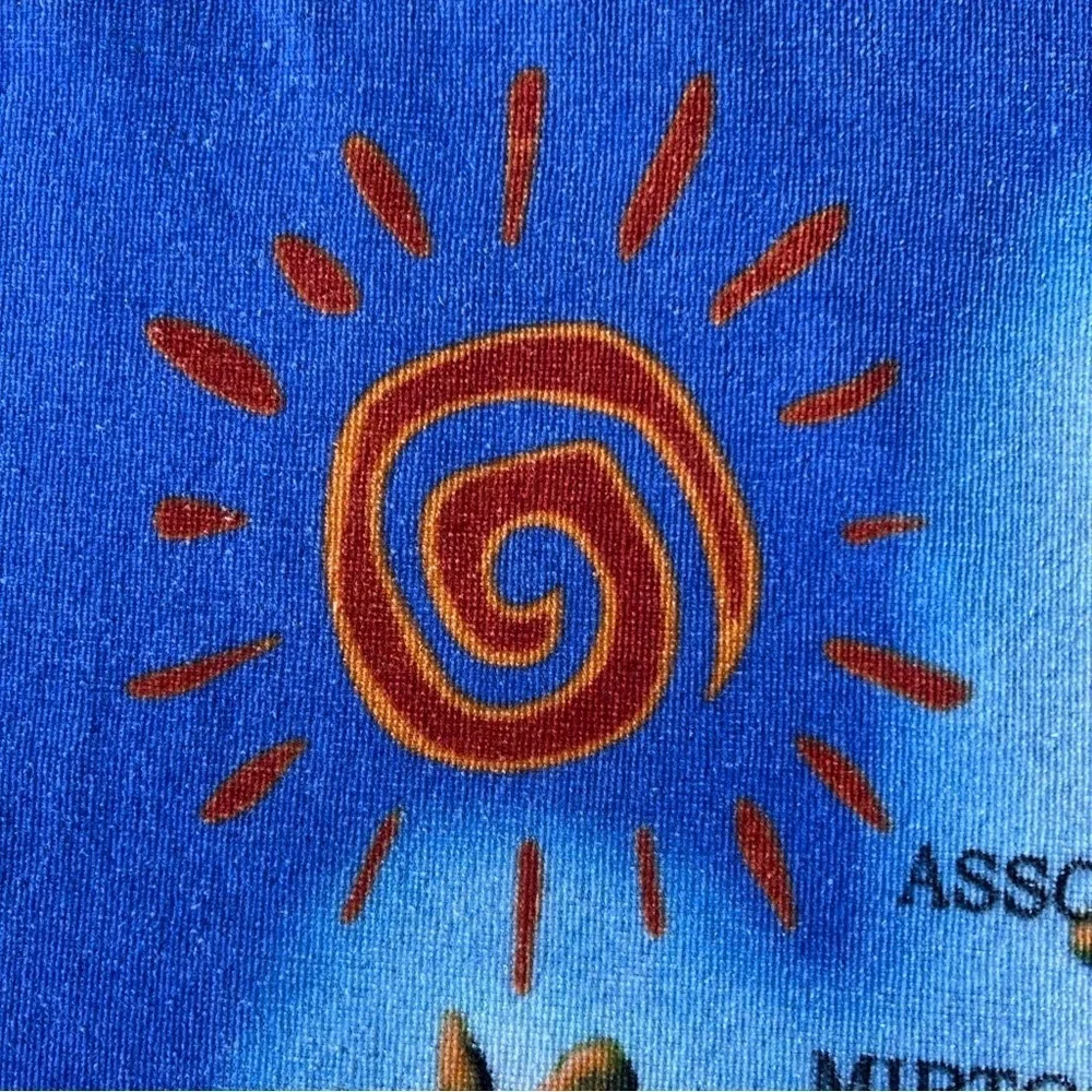 Kefalonia Greece Island Map Beach Towel Greek Key 100% Cotton 30x57 Souvenir